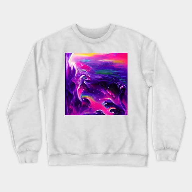 Neon Sea Crewneck Sweatshirt by Mihadom